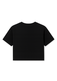 Cropped Oversized "Minimalista" Onça - Preto