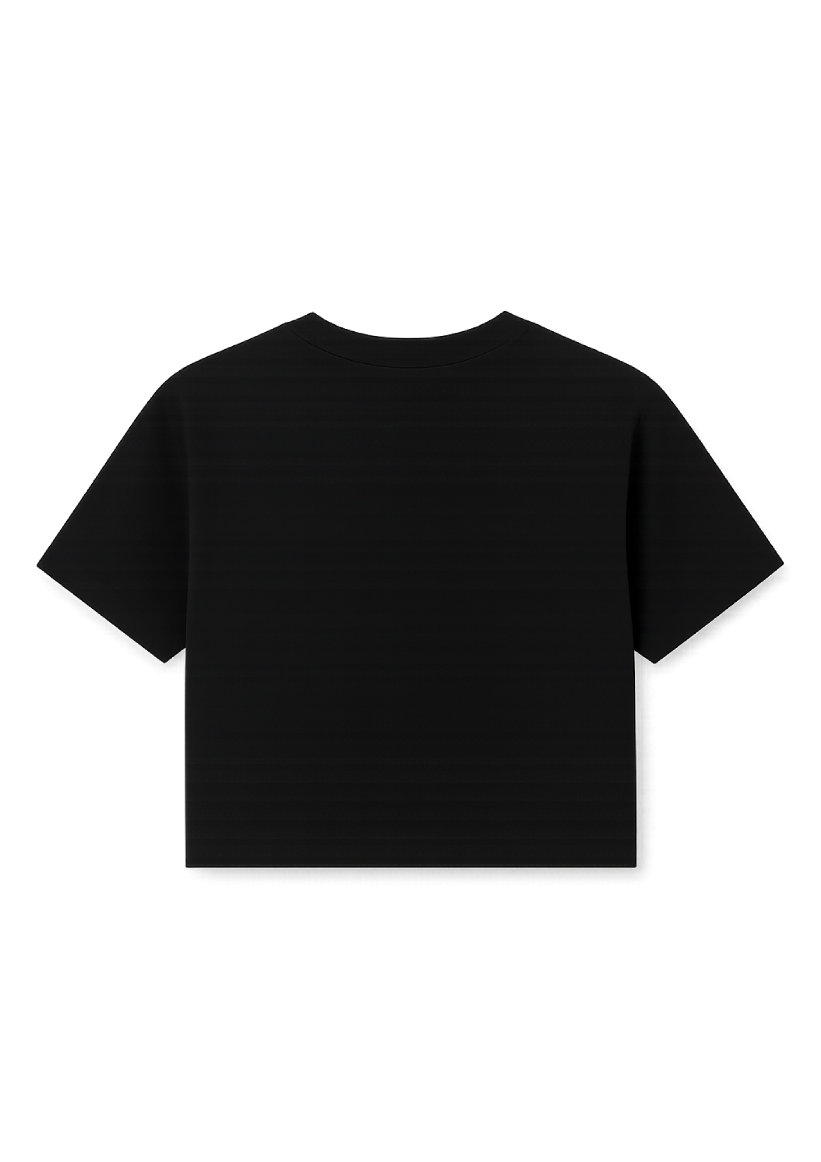 Cropped Oversized "Minimalista" Onça - Preto