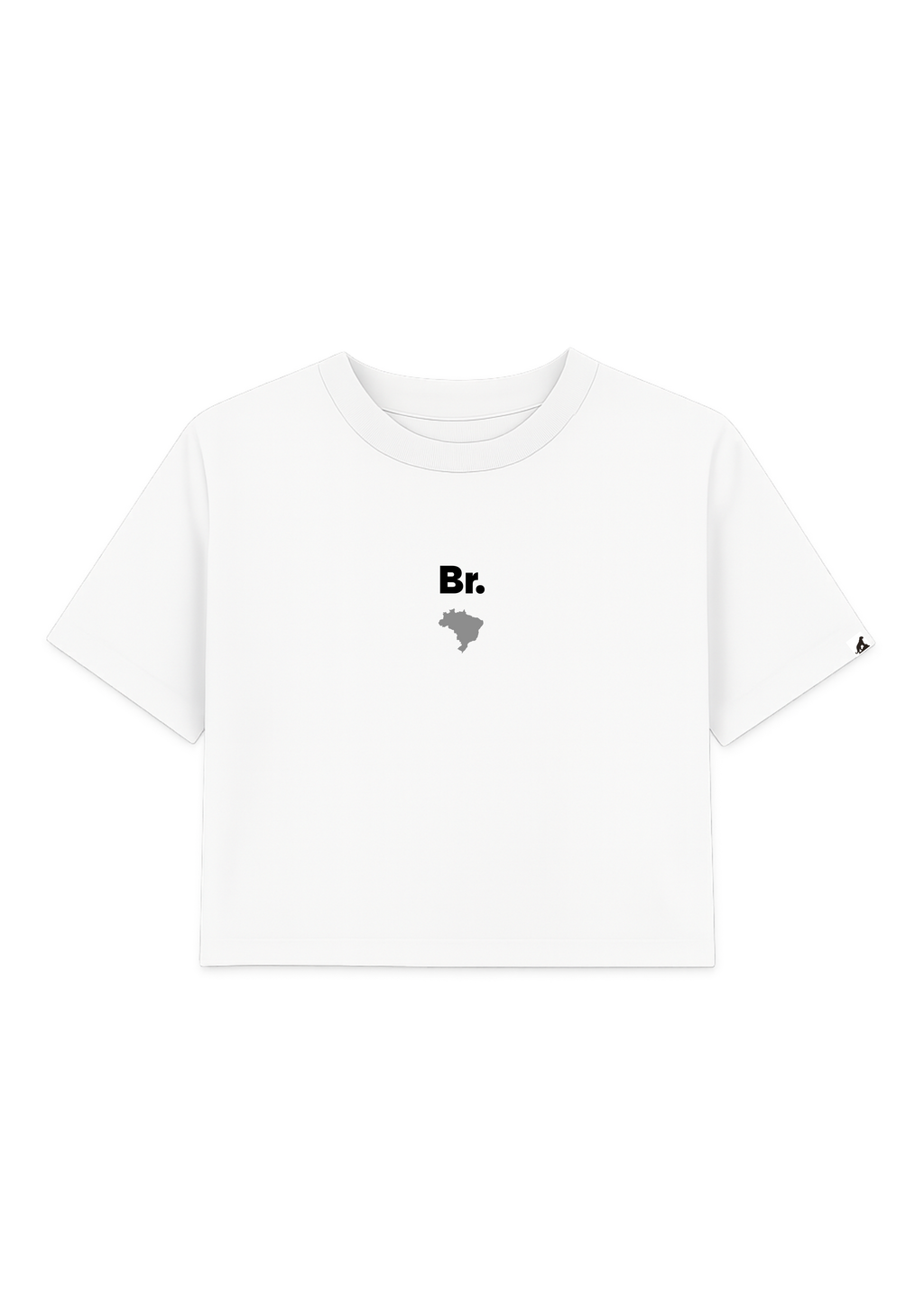 Cropped Oversized "Minimalista" Mapa BR - Off White