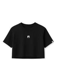 Cropped Oversized "Minimalista" Onça - Preto