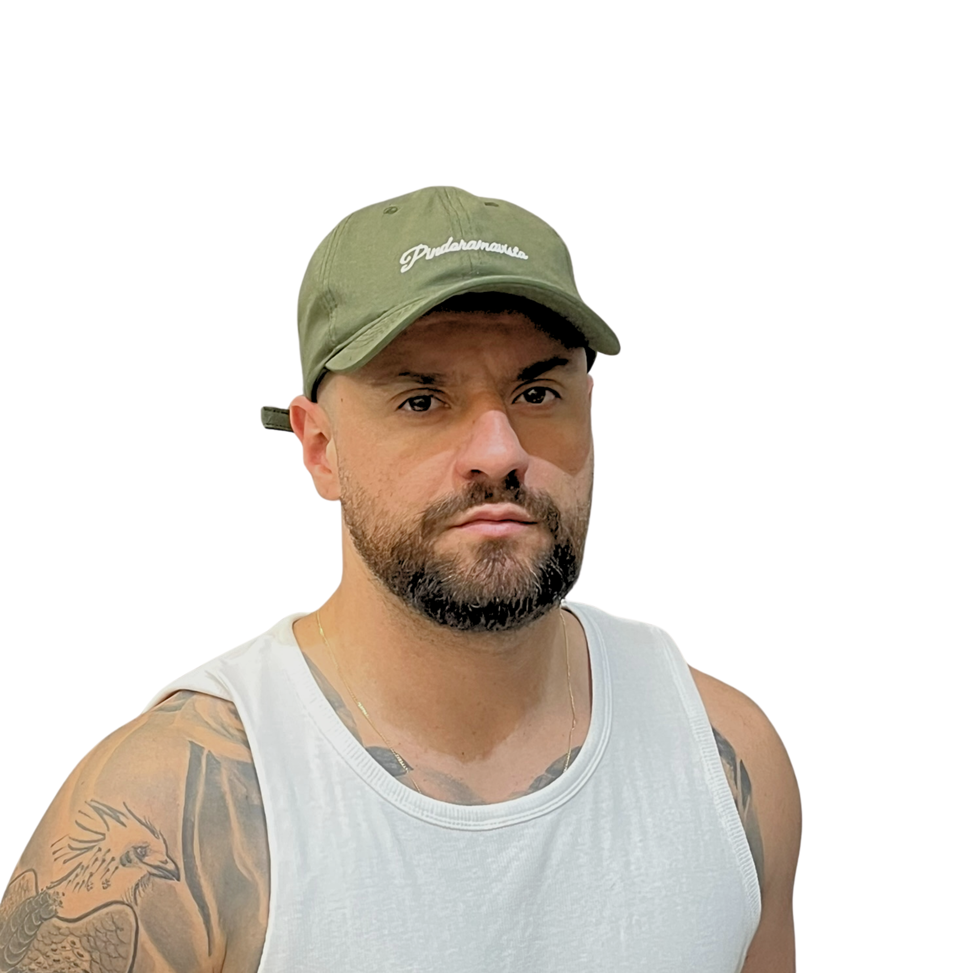 BONÉ DAD HAT STRAPBACK — VERDE OLIVA ASSINATURA PINDORAMA