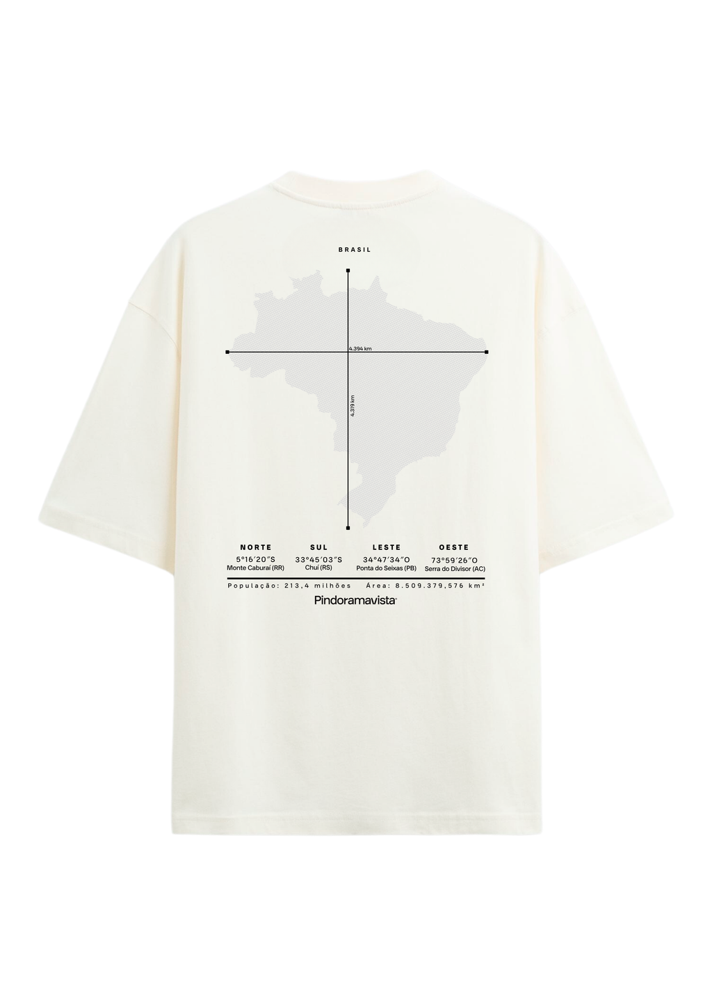 Camiseta "Cultura" Brasil Geográfico – Off White