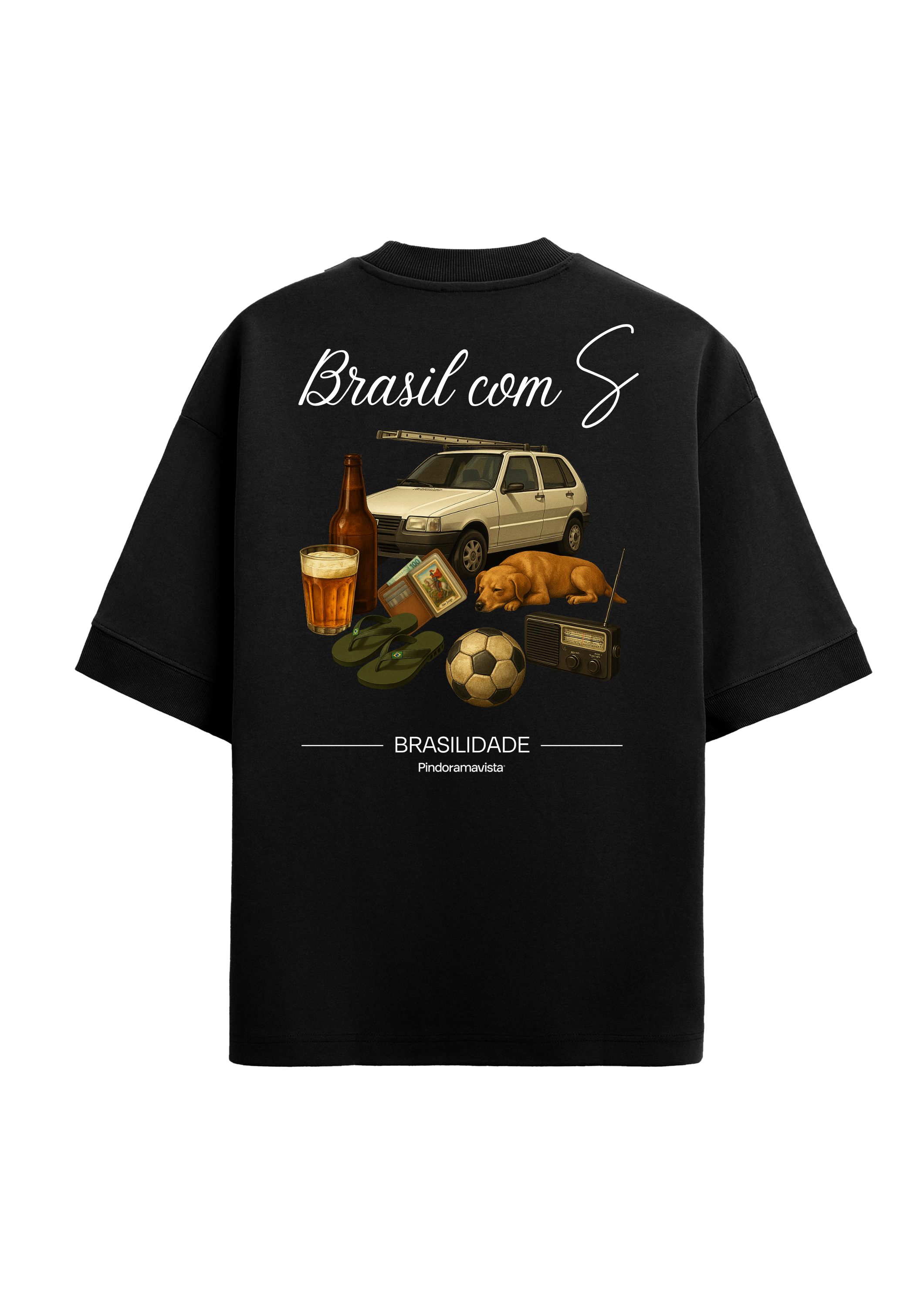 Camiseta "Brasilidade" Brasil com S – Preto