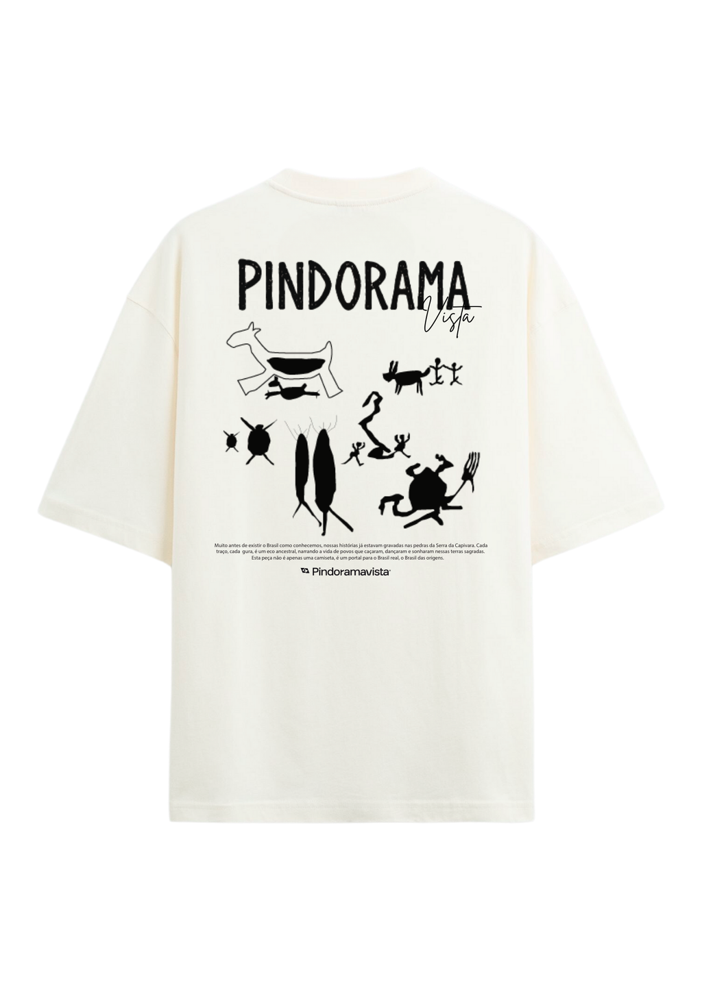 Camiseta "Cultura" Arte Ancestral – Off White