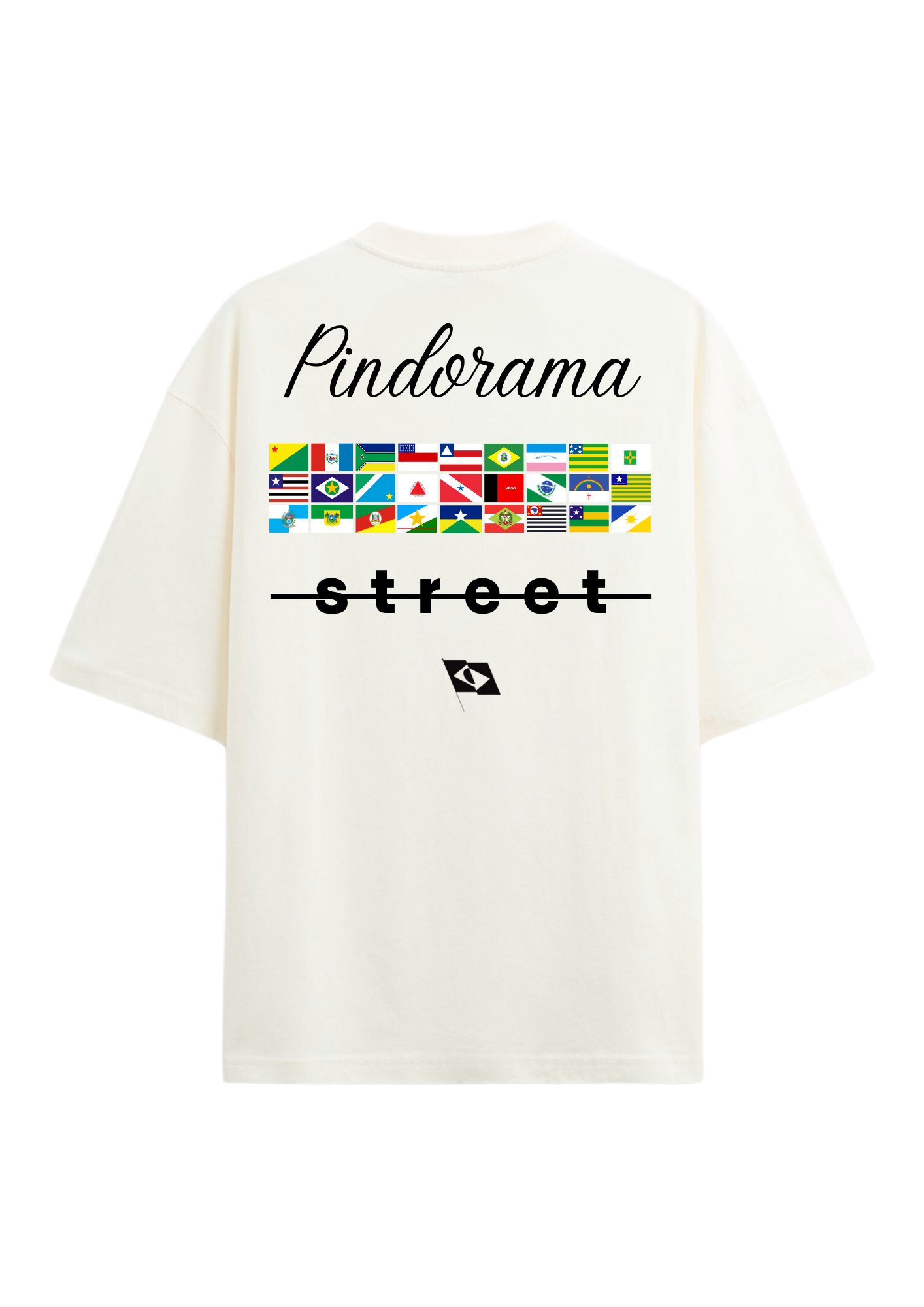 Camiseta "Brasilidade" Bandeiras dos Estados – Off White