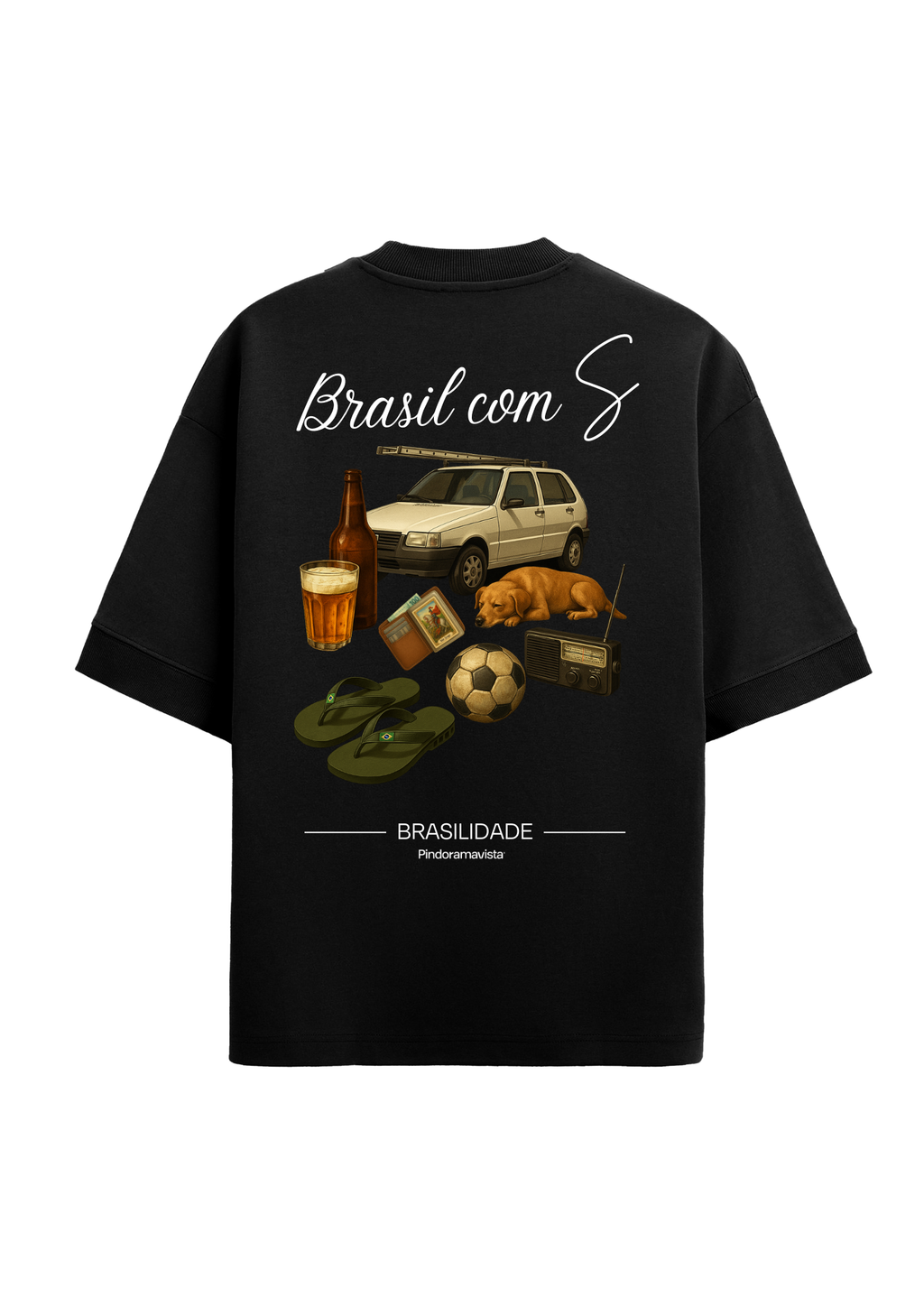 Camiseta "Brasilidade" Brasil com S – Preto