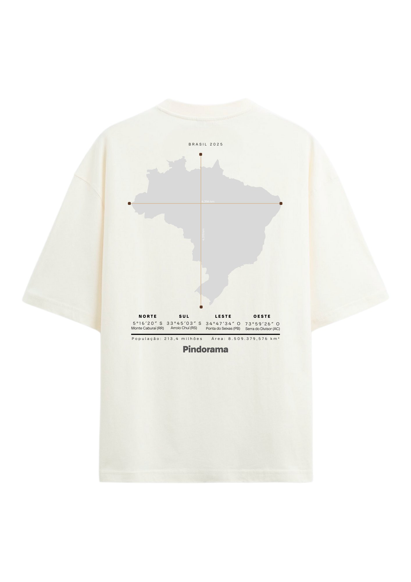 Camiseta "Cultura" Brasil Geográfico – Off White