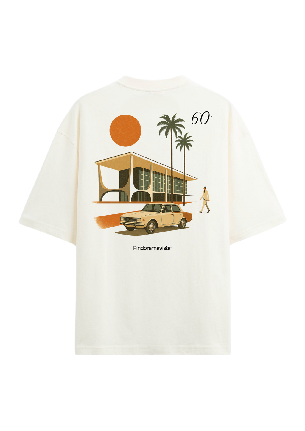 Camiseta “Arquitetura e Cidades” Vintage Brasília – Off White