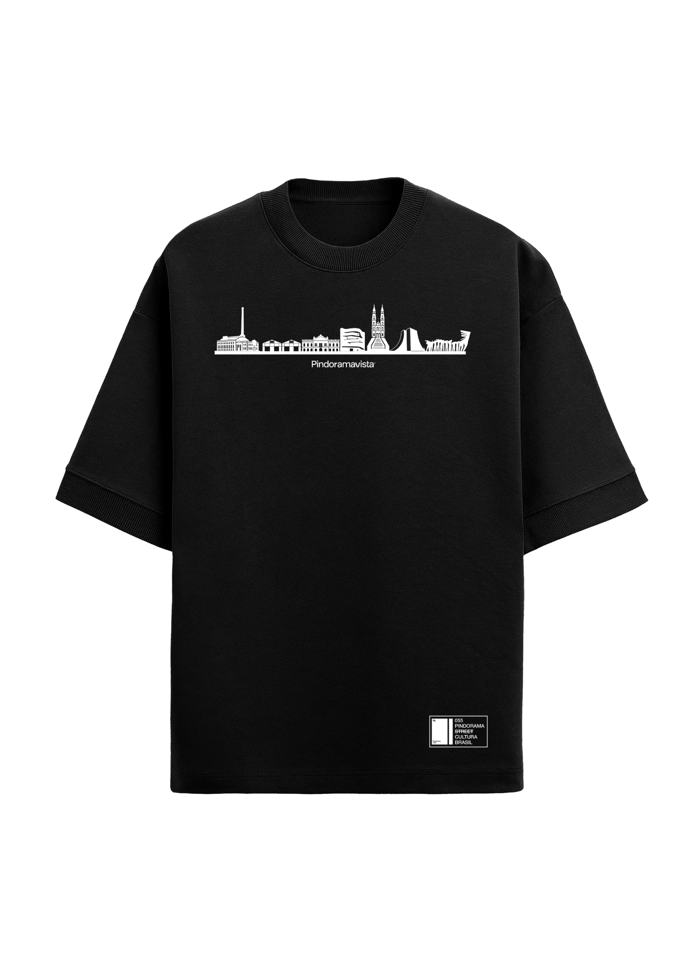Camiseta “Arquitetura e Cidades” Horizonte Porto Alegre – Preto