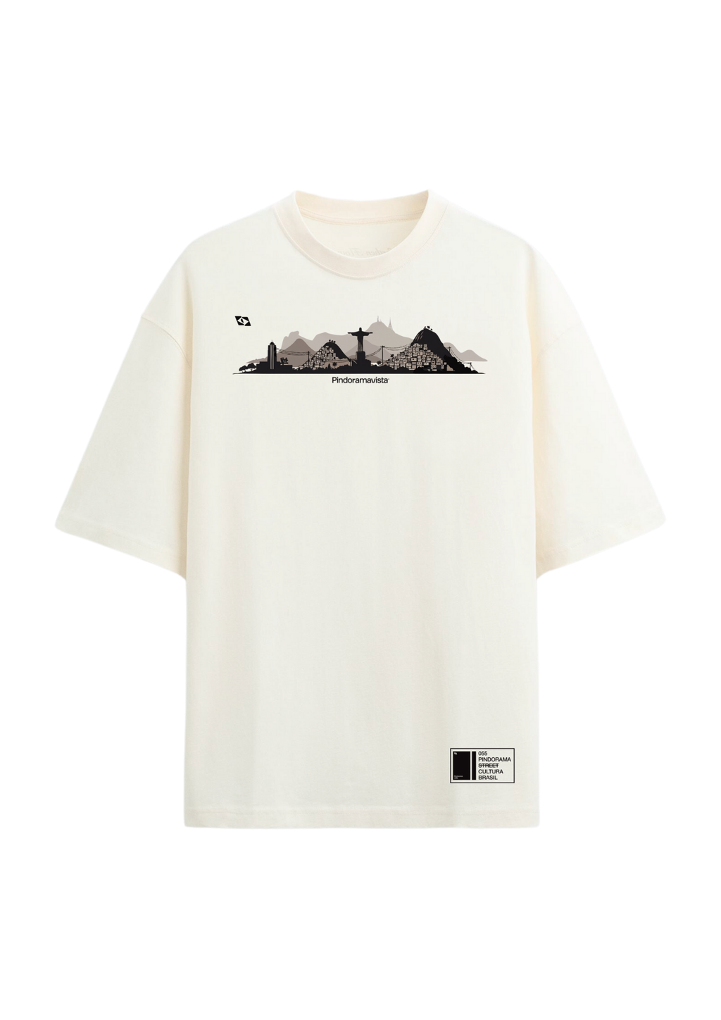 Camiseta “Arquitetura e Cidades” Horizonte Rio de Janeiro – Off White