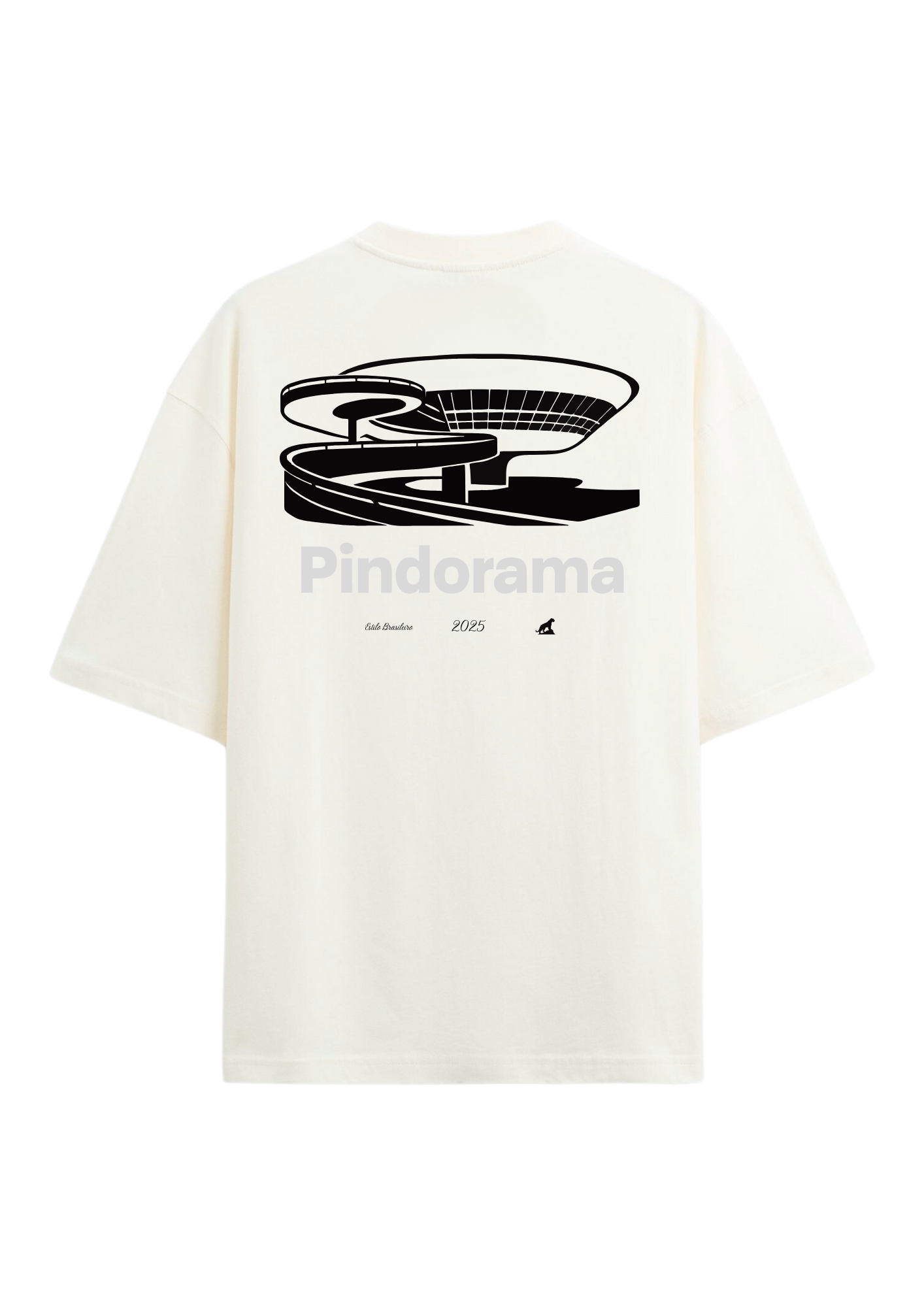 Camiseta "Arquitetura e Cidades" Pindorama MAC – Off White