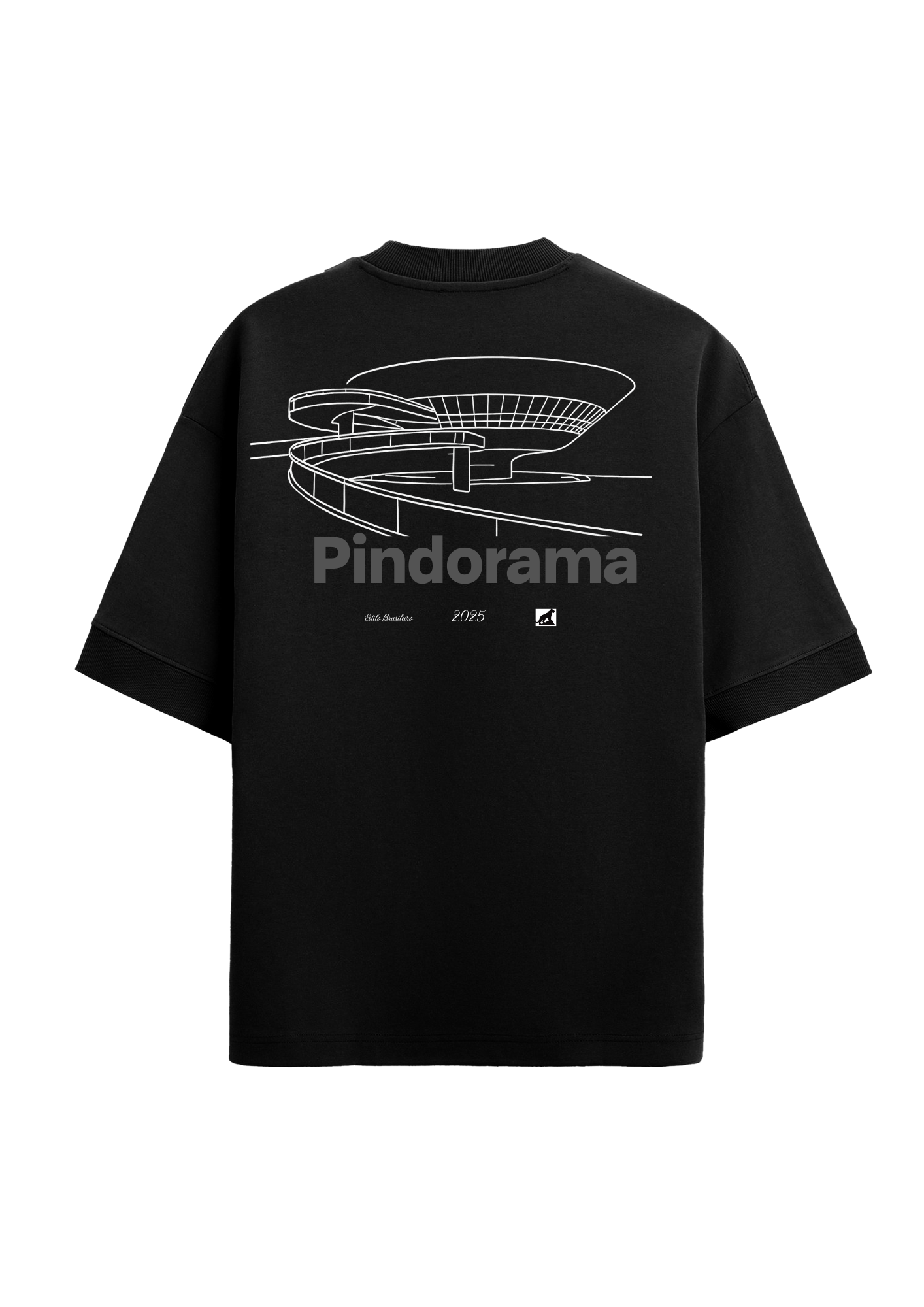 Camiseta "Arquitetura e Cidades" Pindorama MAC – Preto